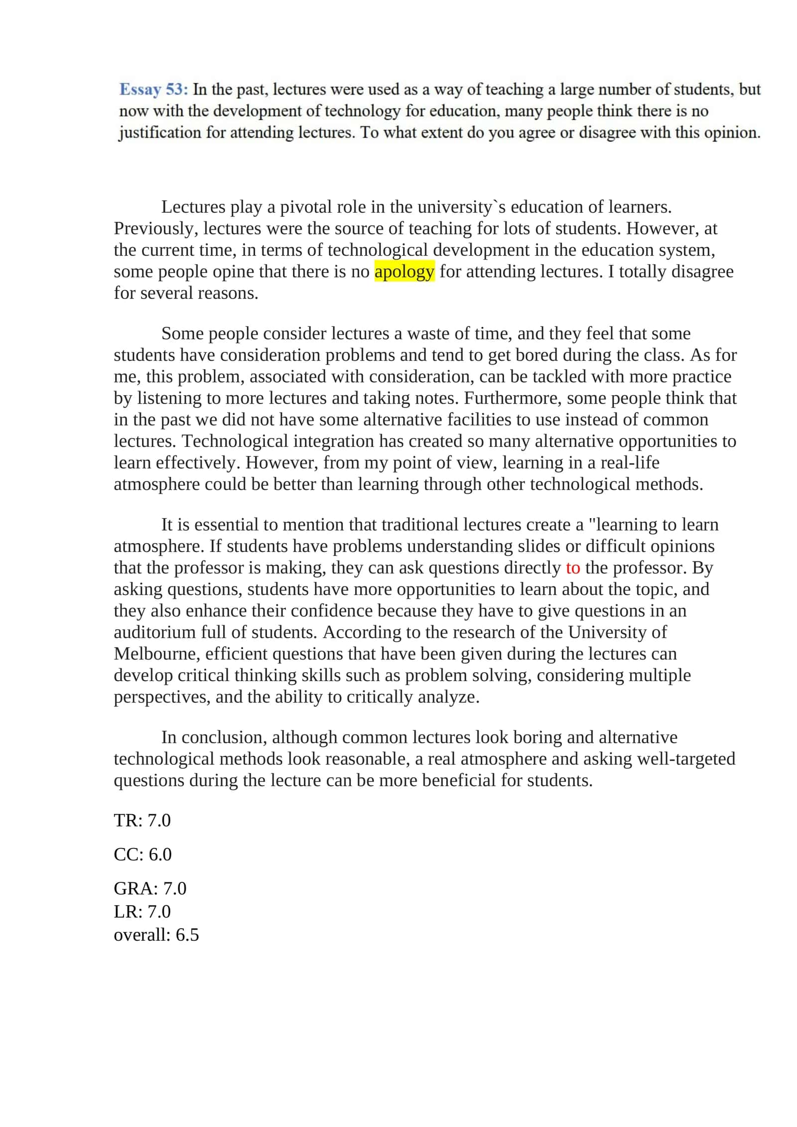 Lectures in University Education 1