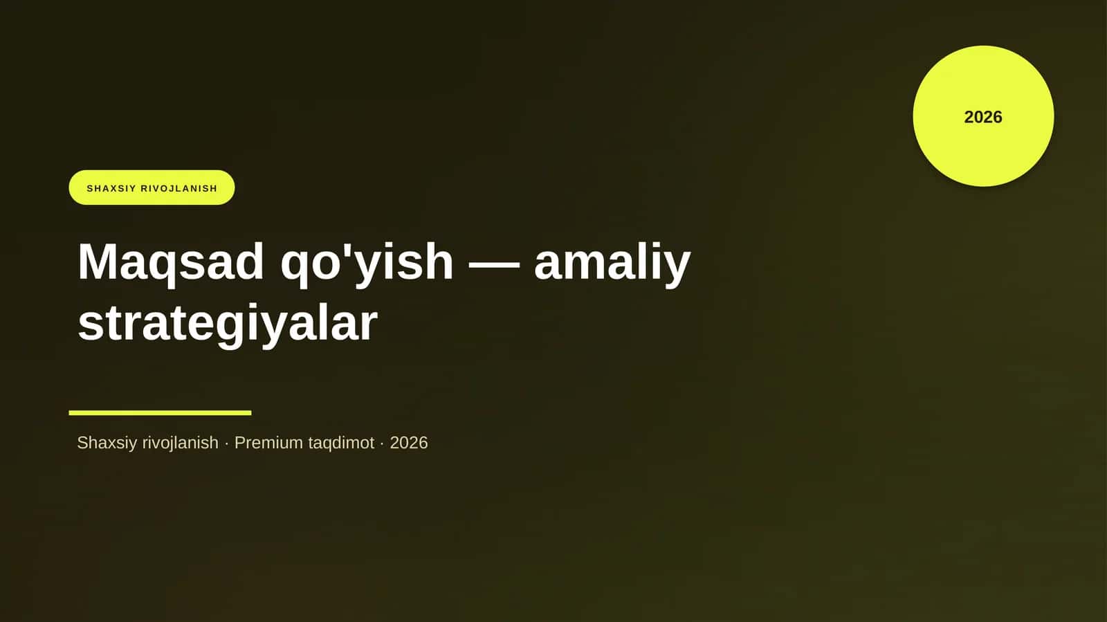 Maqsad qo'yish — amaliy strategiyalar 1