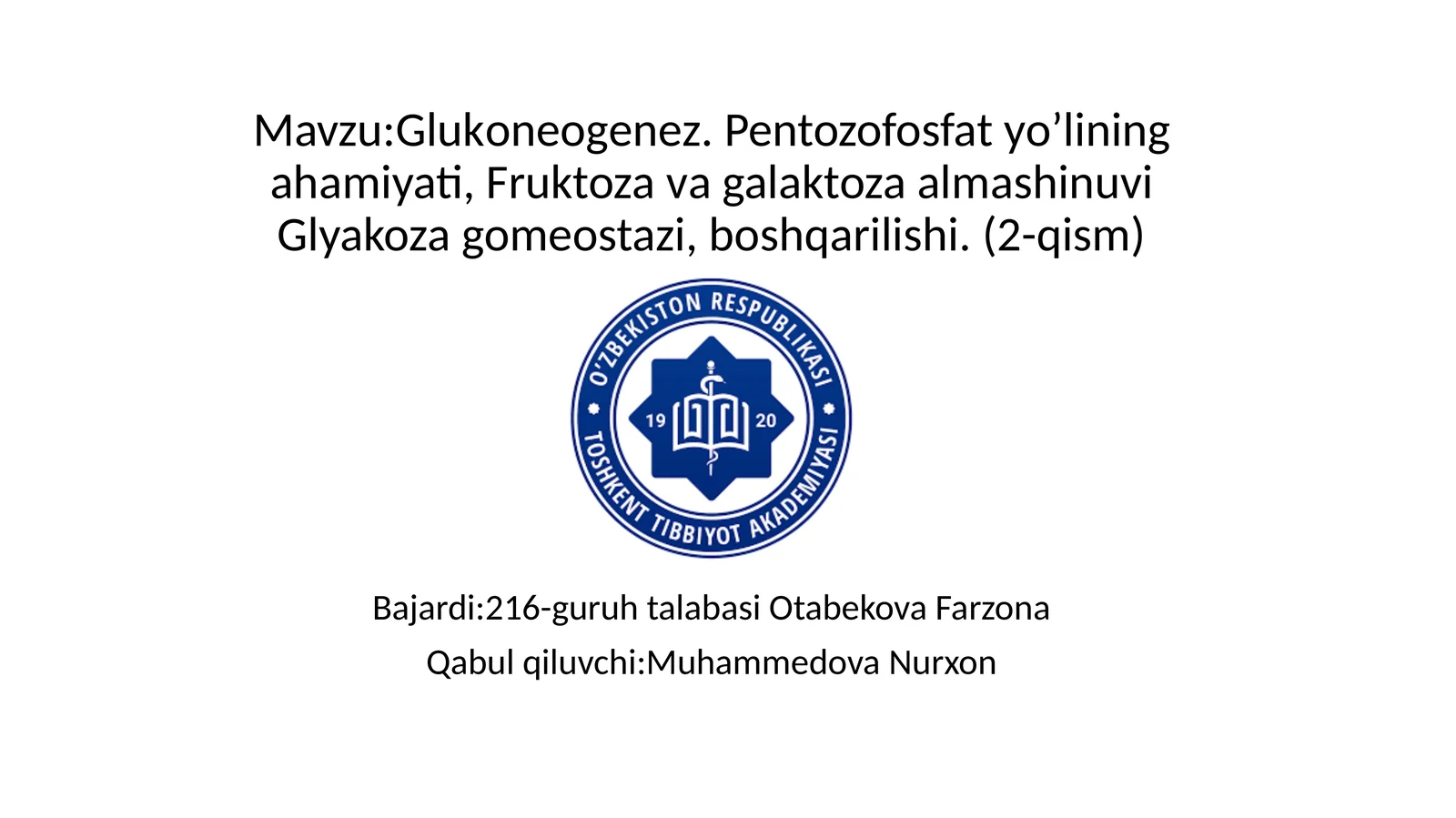 Glukoneogenez prezentatsiya 1
