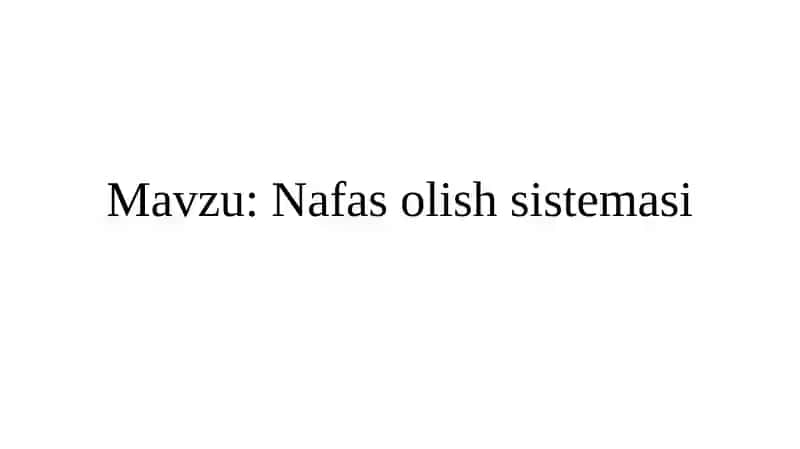 Nafasolishsistemasi