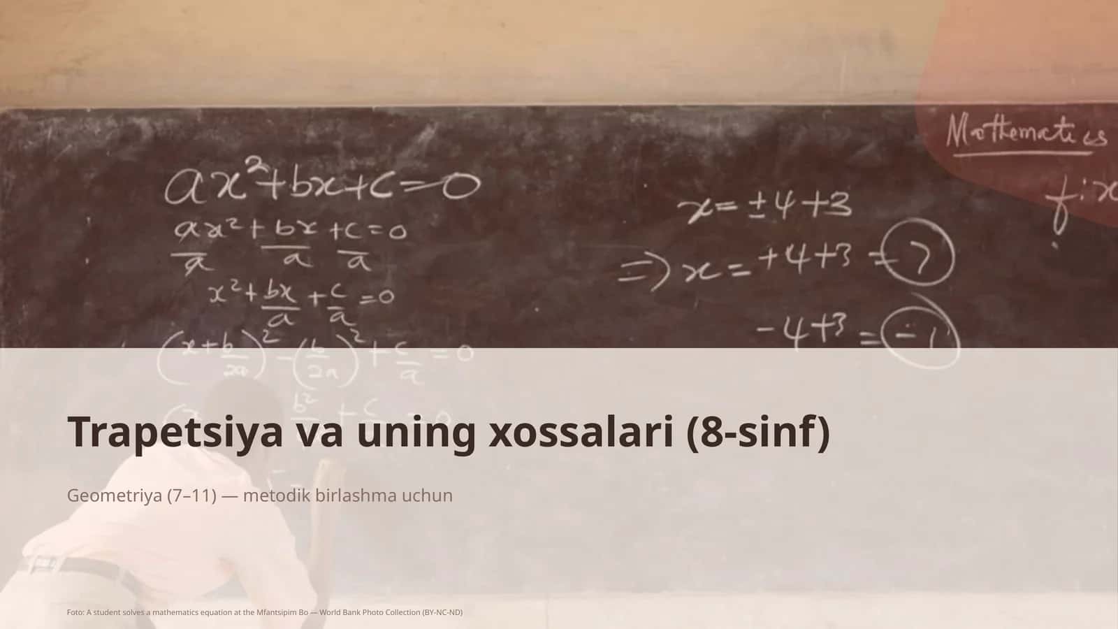 Trapetsiya va uning xossalari (8-sinf) 1