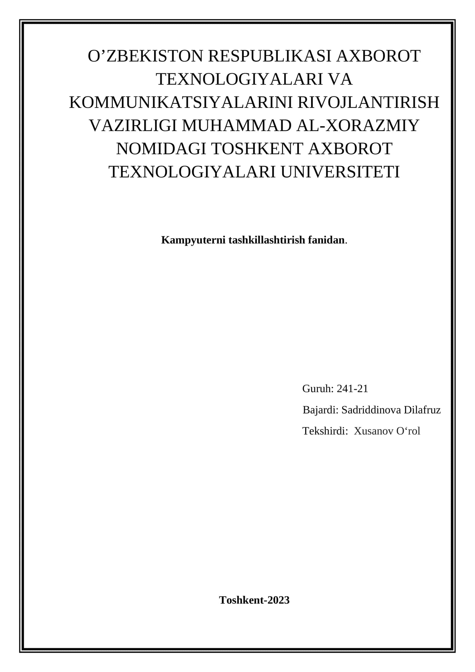 Tezkor xotira, ko’p yadroli va grafik va grafik protsessorlarda xotirani tashkillashtirish xususiyatlari 1