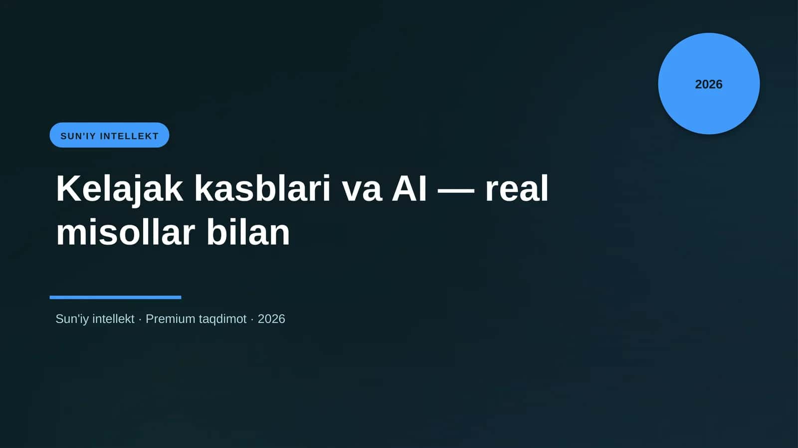 Kelajak kasblari va AI — real misollar bilan 1