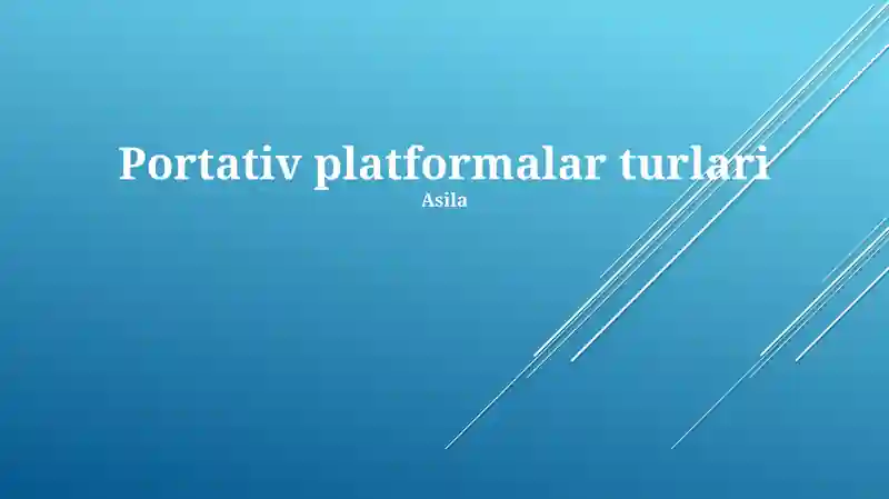 Portativ platformalar turlari