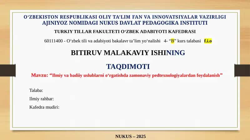 Ilmiy va badiiy uslublarning nazariy asoslari 1