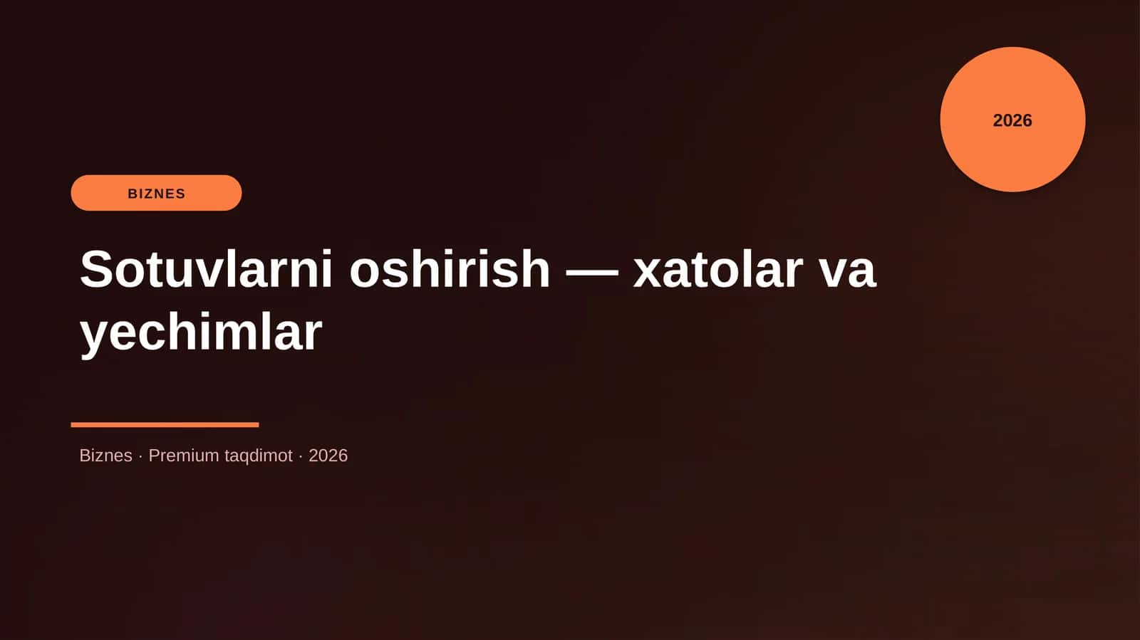 Sotuvlarni oshirish — xatolar va yechimlar 1