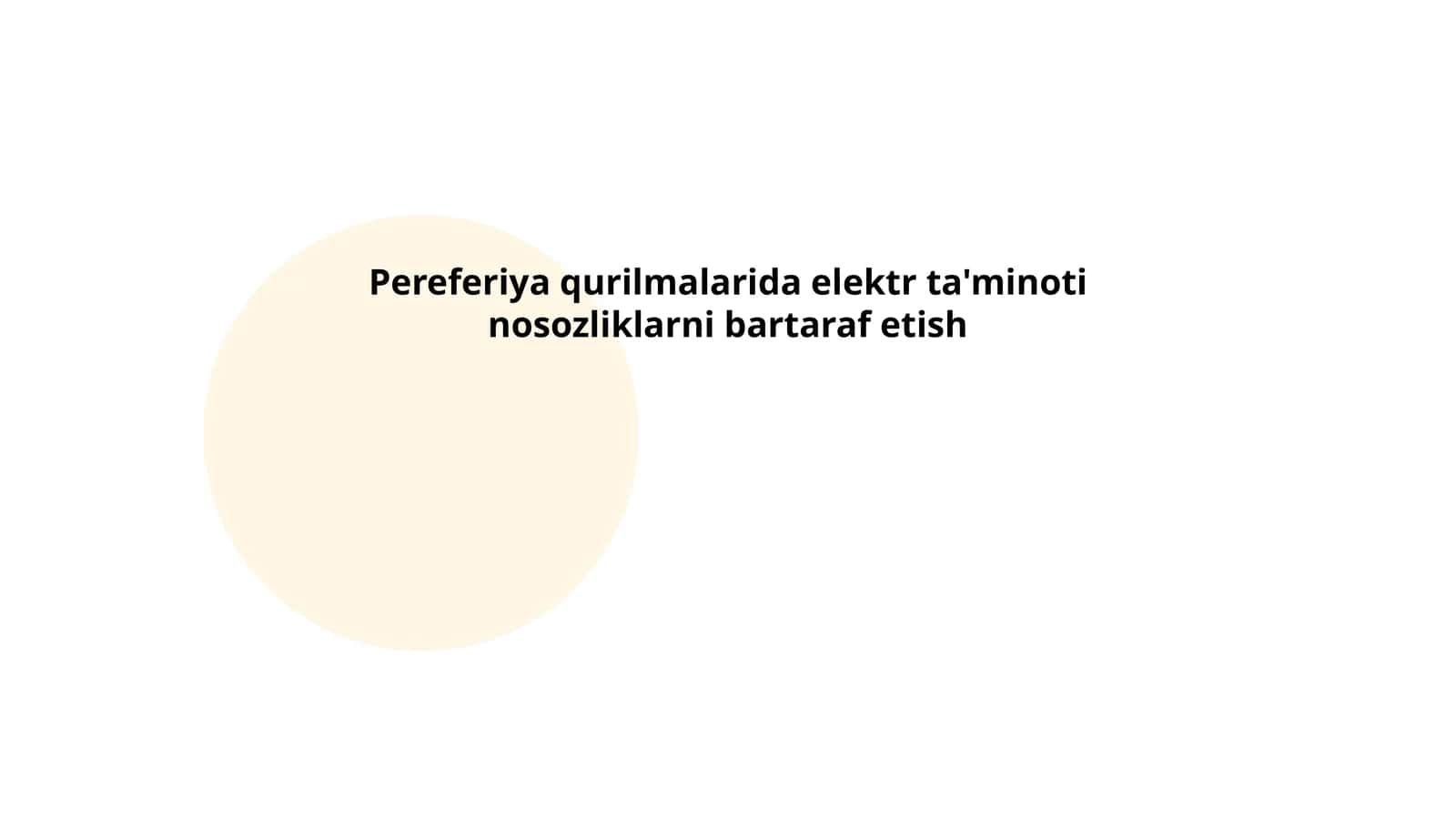 Pereferiya qurilmalarida elektr ta'minoti nosozliklarni bartaraf etish 1