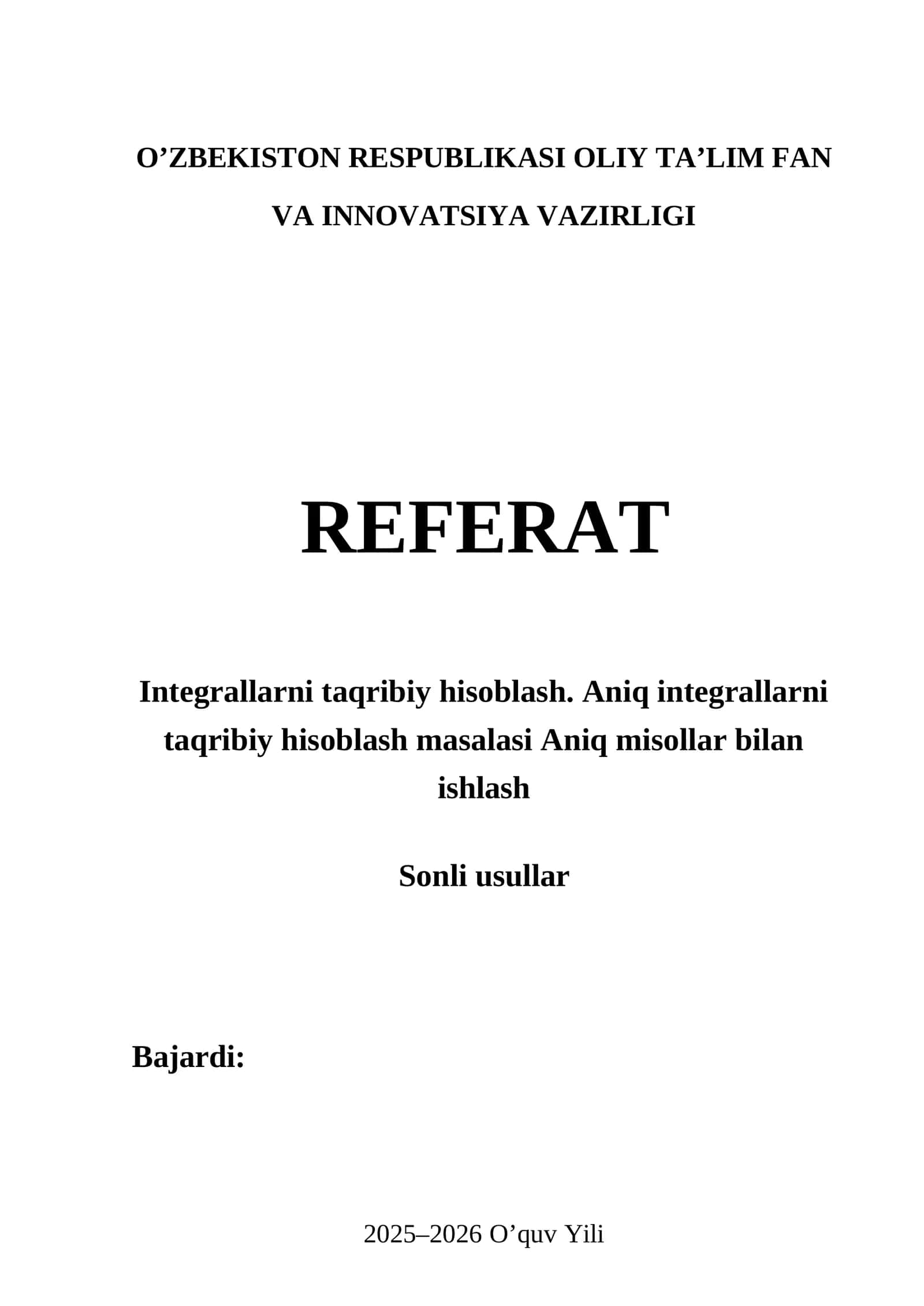 Integrallarni taqribiy hisoblash. Aniq integrallarni taqribiy hisoblash masalasi Aniq misollar bilan ishlash 1