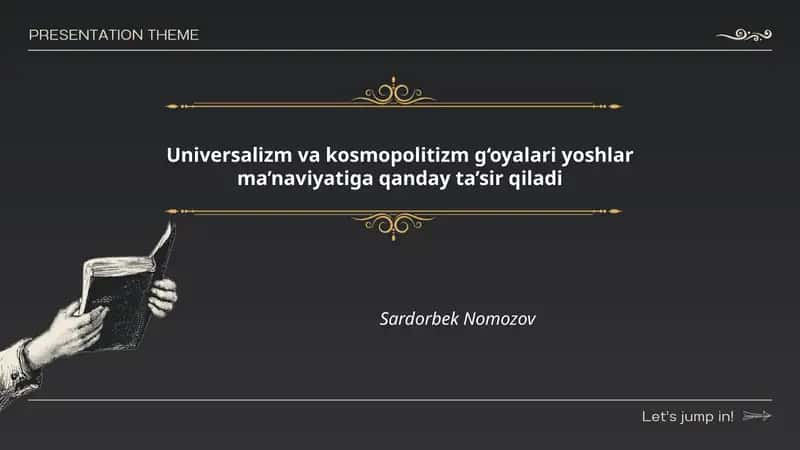 Universalizm va kosmopolitizm g‘oyalari yoshlar ma’naviyatiga qanday ta’sir qiladi 1