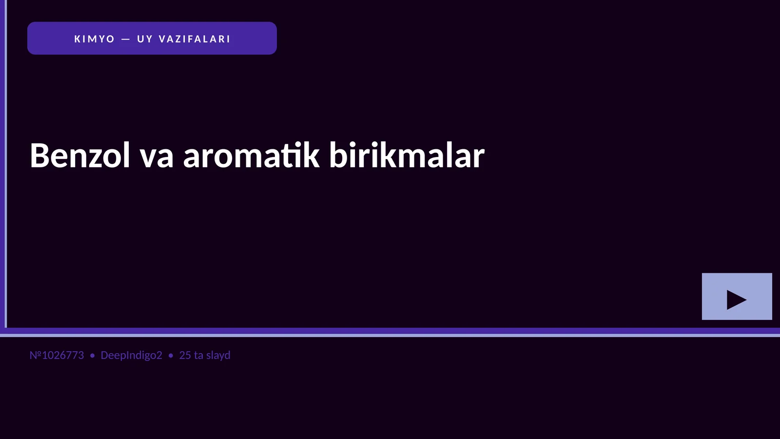 KIMYO — UY VAZIFALARI 1