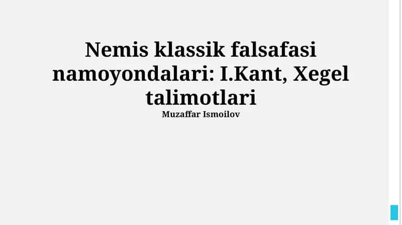 Kantning transendantal idealizmi 1