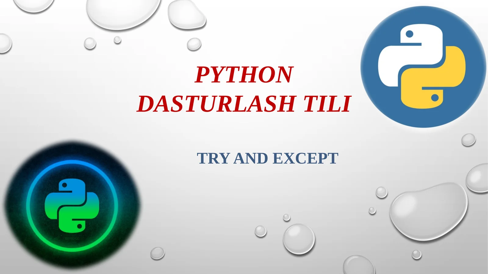 PYTHON DASTURLASH TILI 1