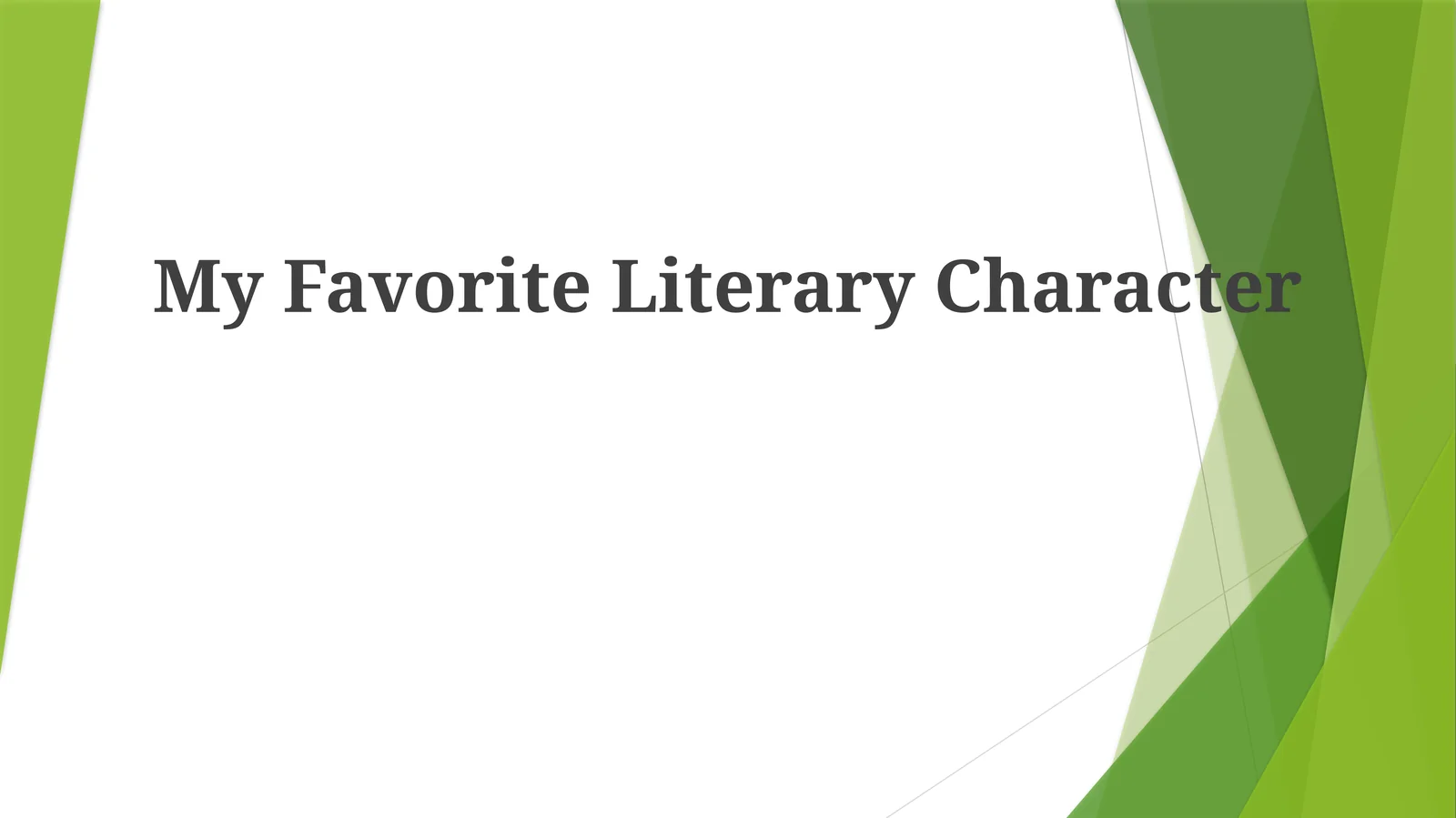 Literary Characters 1