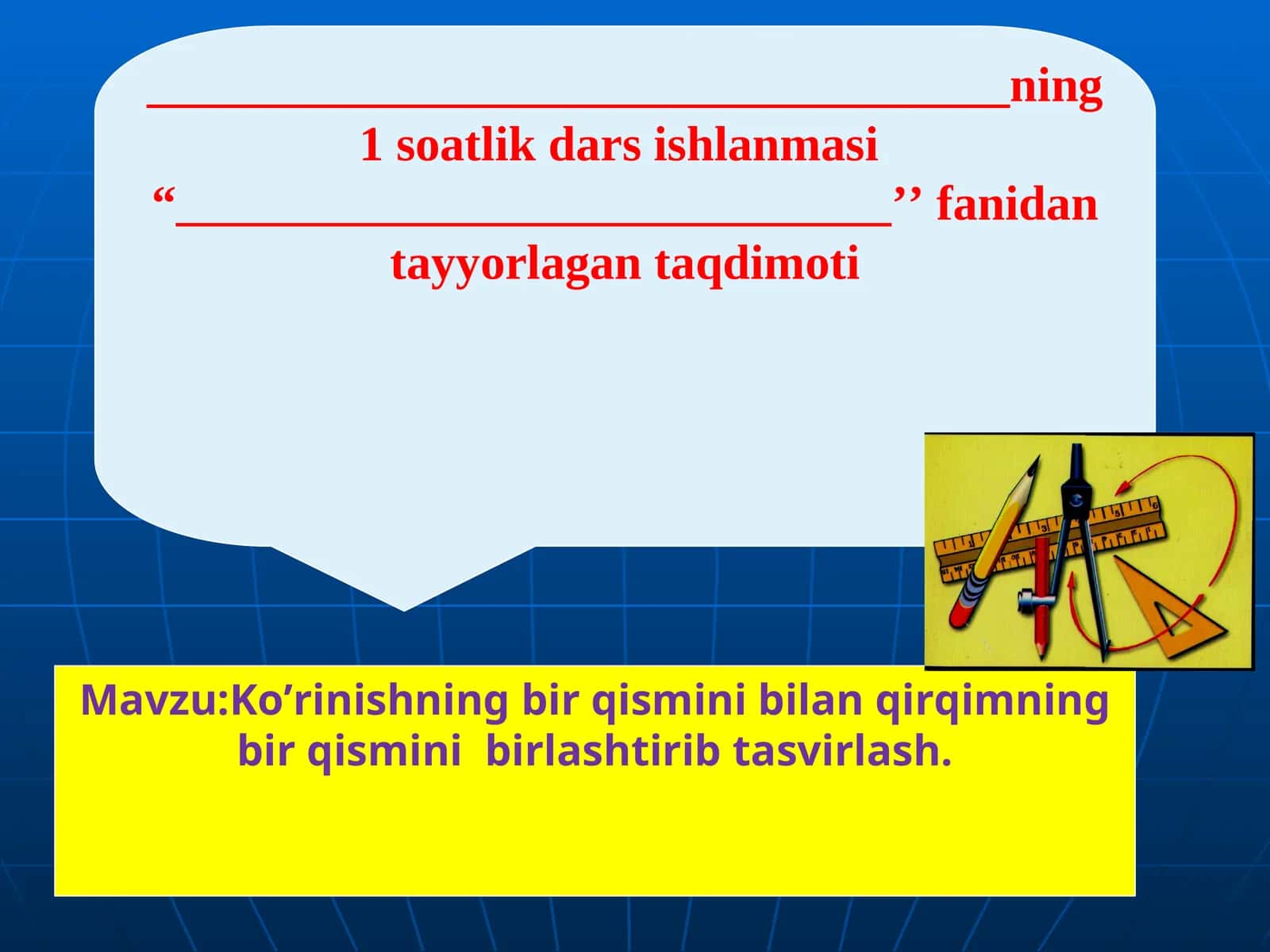Ko’rinishning bir qismini bilan qirqimning bir qismini birlashtirib tasvirlash.ppt 1