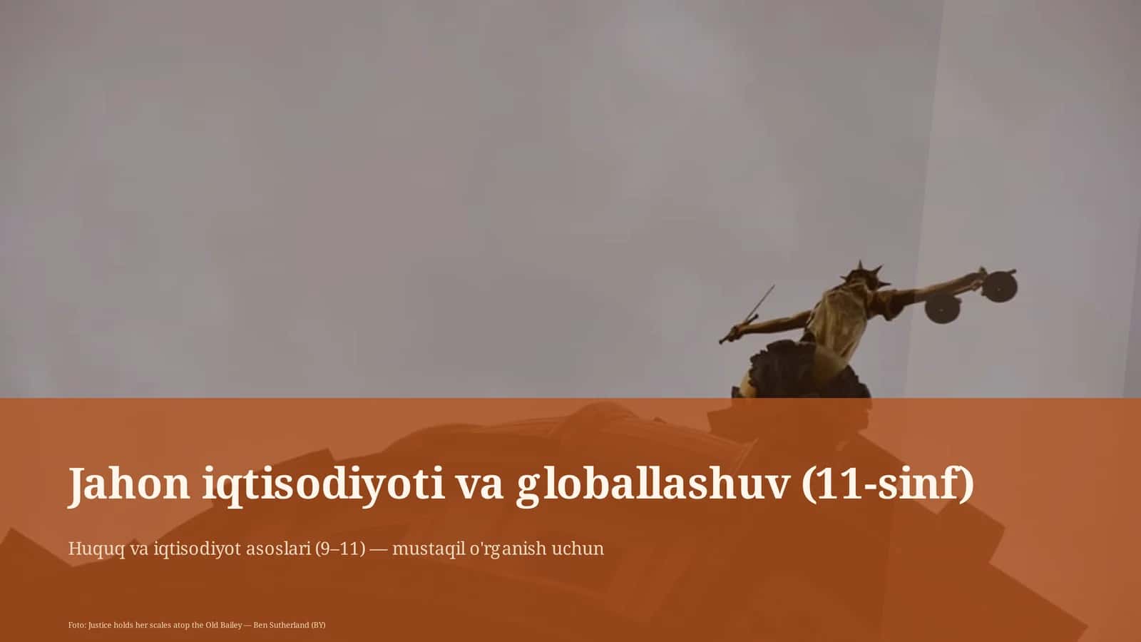 Jahon iqtisodiyoti va globallashuv (11-sinf) 1