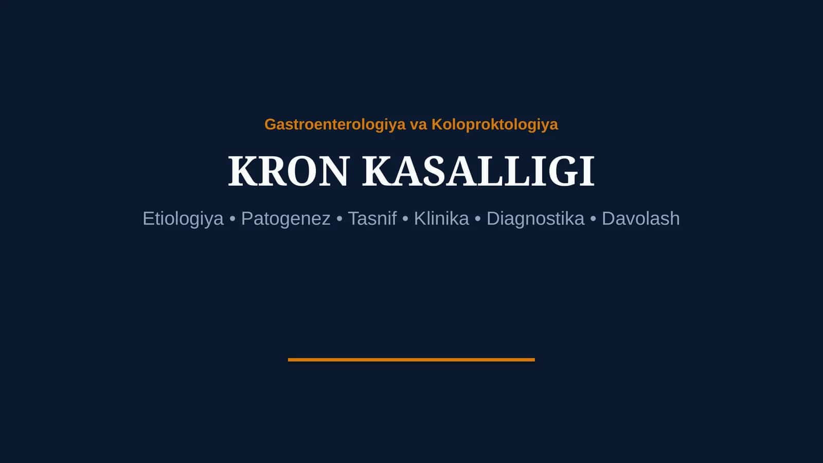 Kron kasalligi — Etiologiya, patogenez, klinika, diagnostika va davolash | 15 slayd 1
