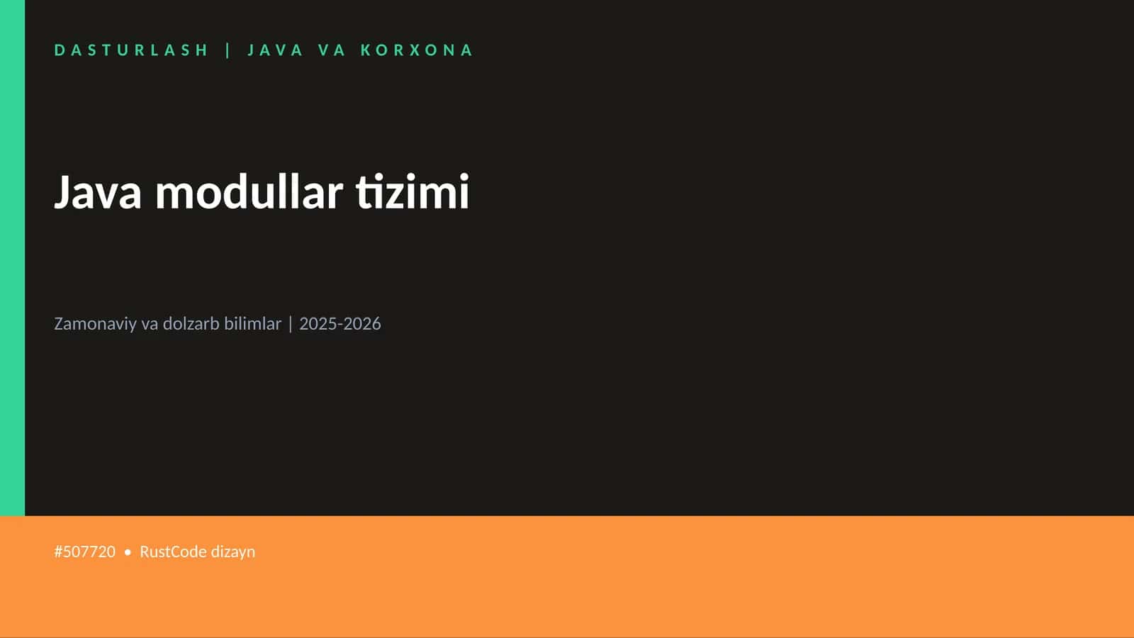 Java modullar tizimi 1