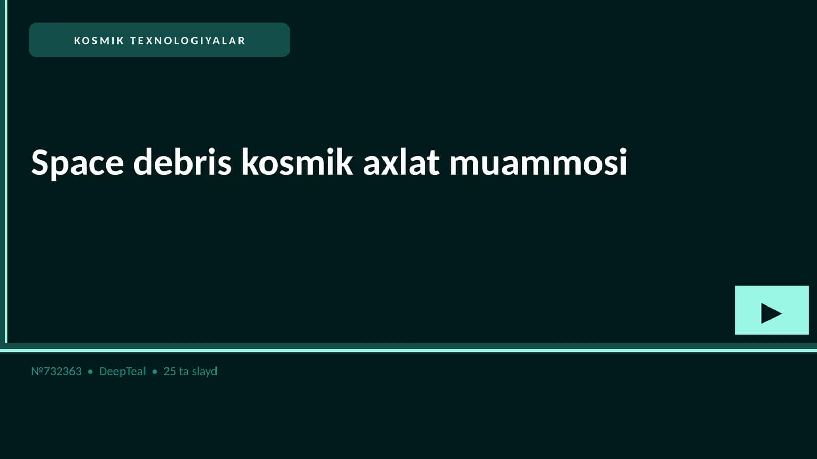 KOSMIK TEXNOLOGIYALAR 1