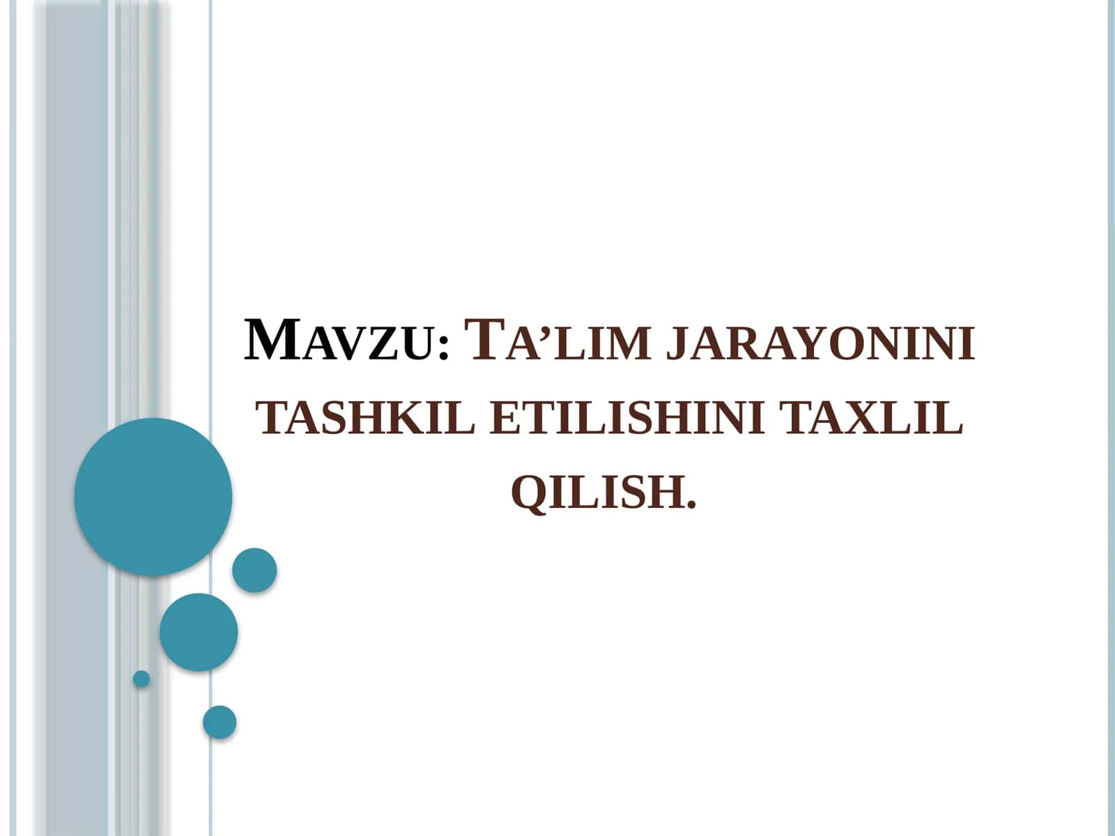 Pedagogik tizimlar 1