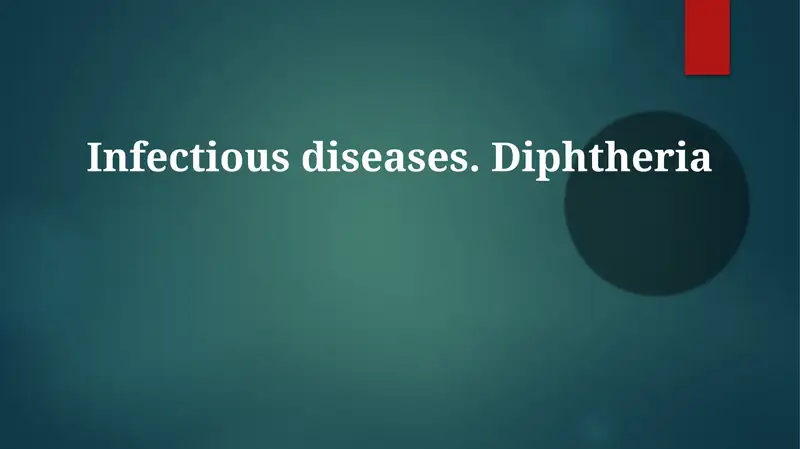 Diphtheria: A Historical Overview 1