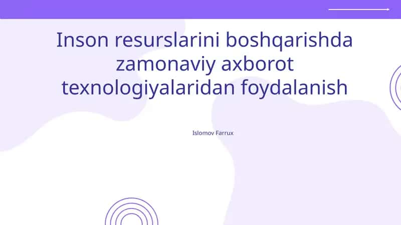 Axborot texnologiyalari va inson resurslari 1
