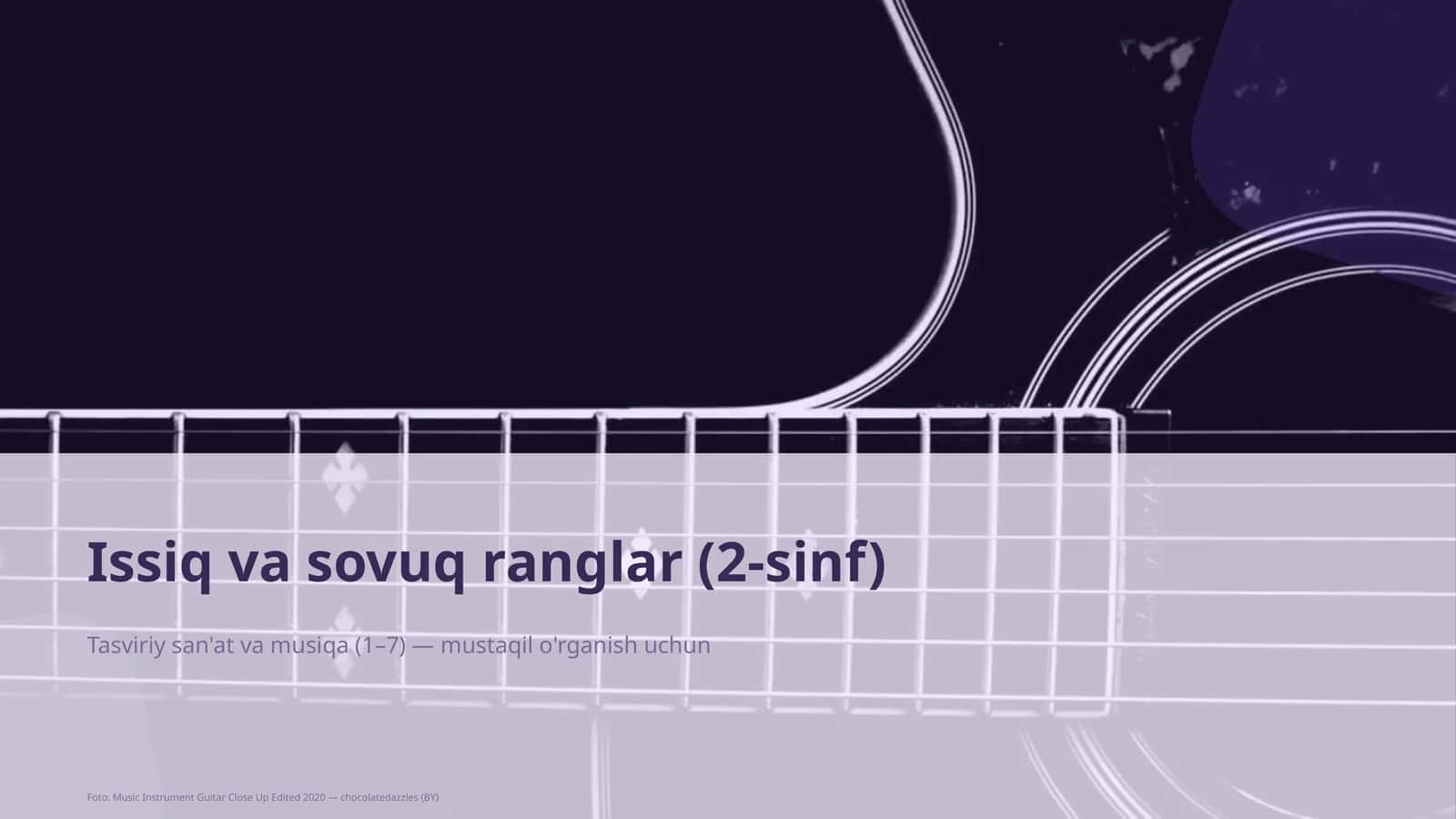 Issiq va sovuq ranglar (2-sinf) 1