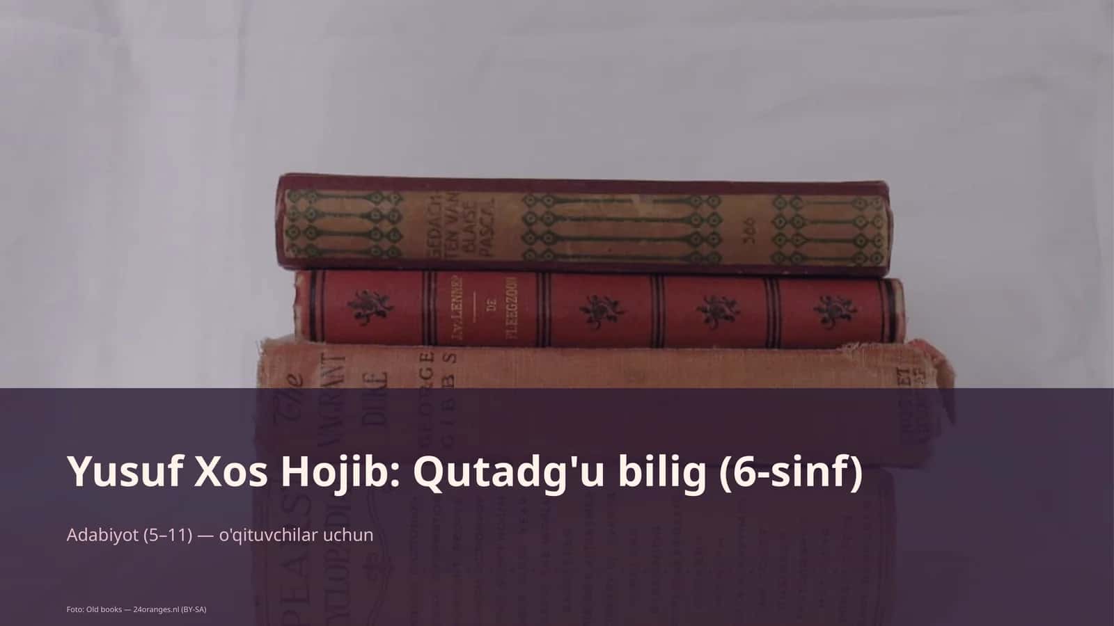 Yusuf Xos Hojib: Qutadg'u bilig (6-sinf) 1