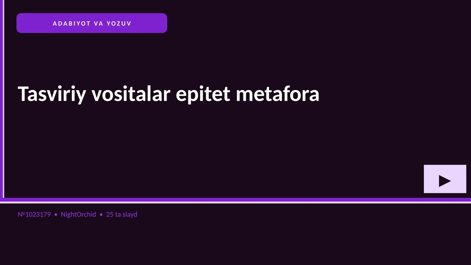 ADABIYOT VA YOZUV 1