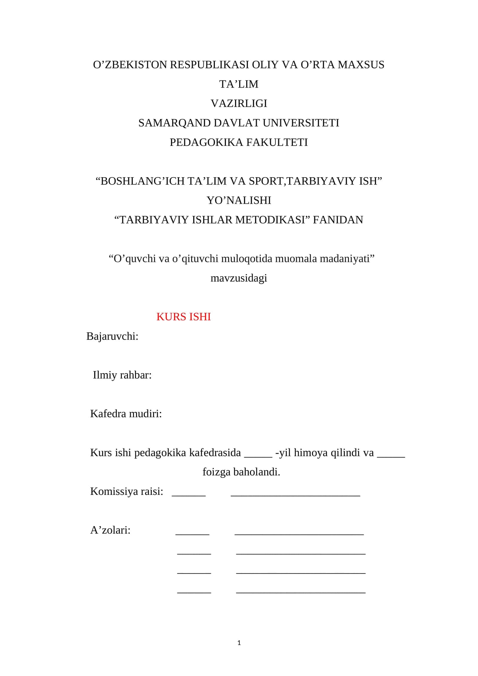 O’quvchi va o’qituvchi muloqotida muomala madaniyati 1