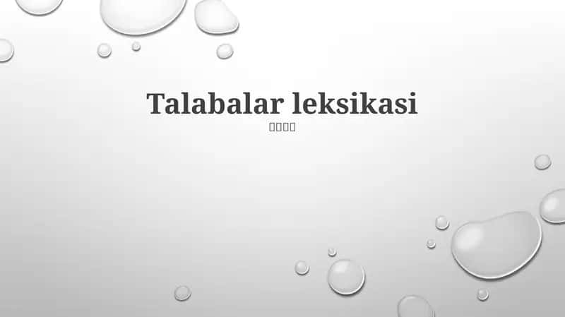 Talabalar leksikasi 1