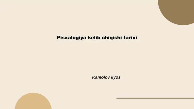Psixologiyaning qadimiy davrlardagi ildizlari 1