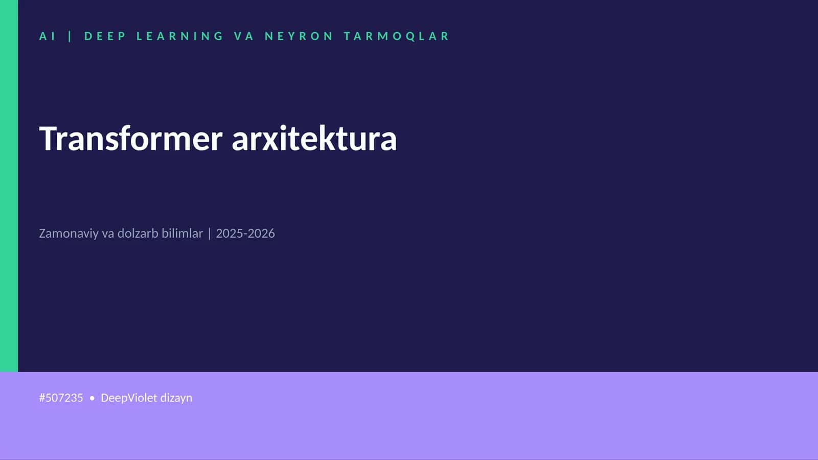 Transformer arxitektura 1