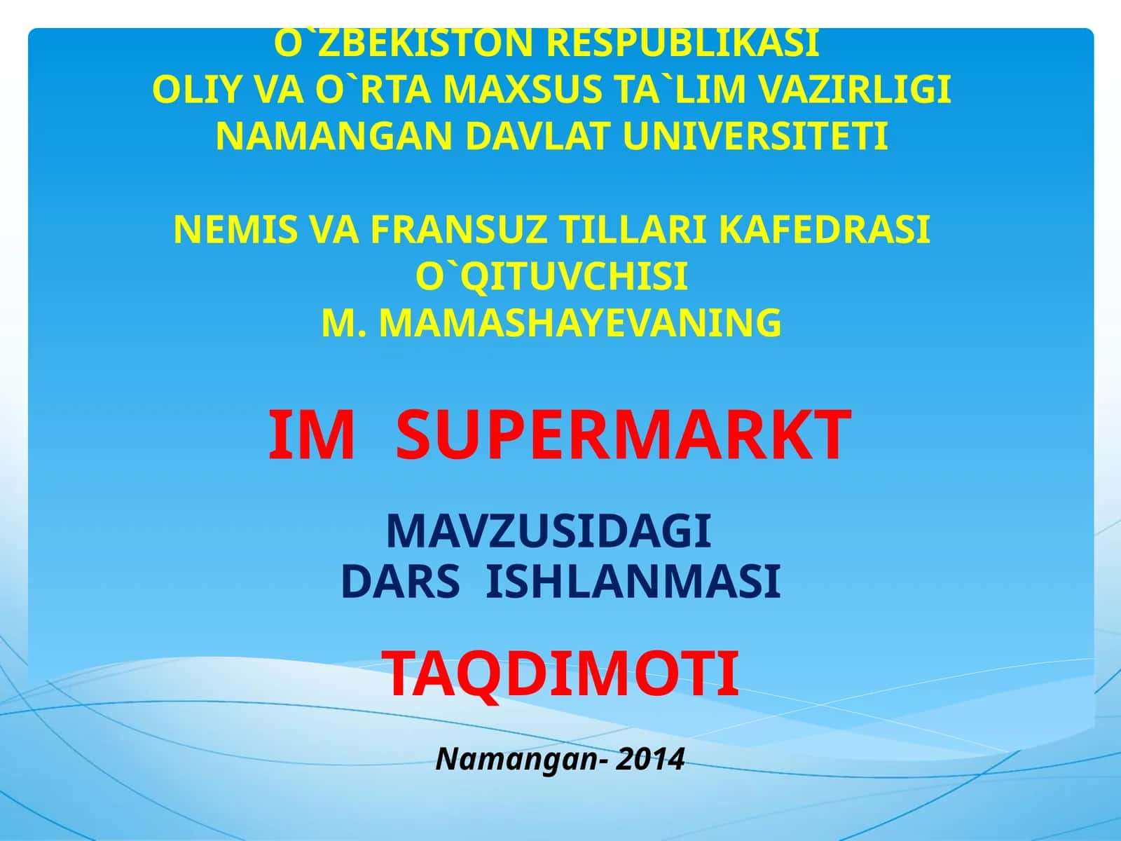 Im Supermarkt 1