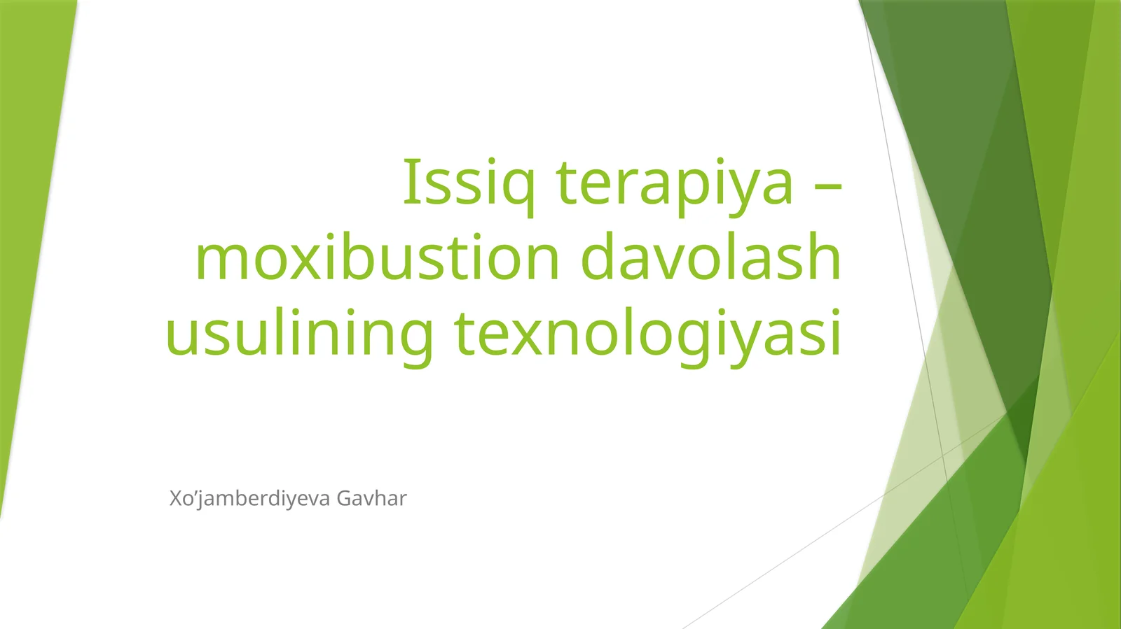 Moxibustion Terapiya 1