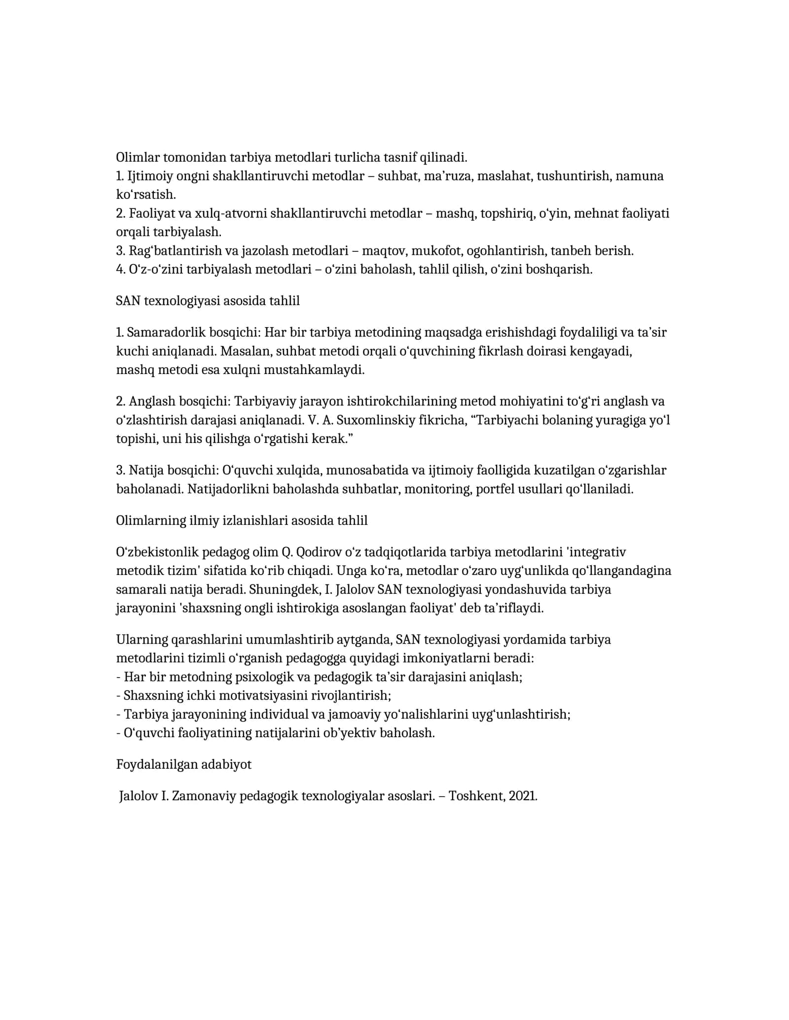 Tarbiya metodlari 1