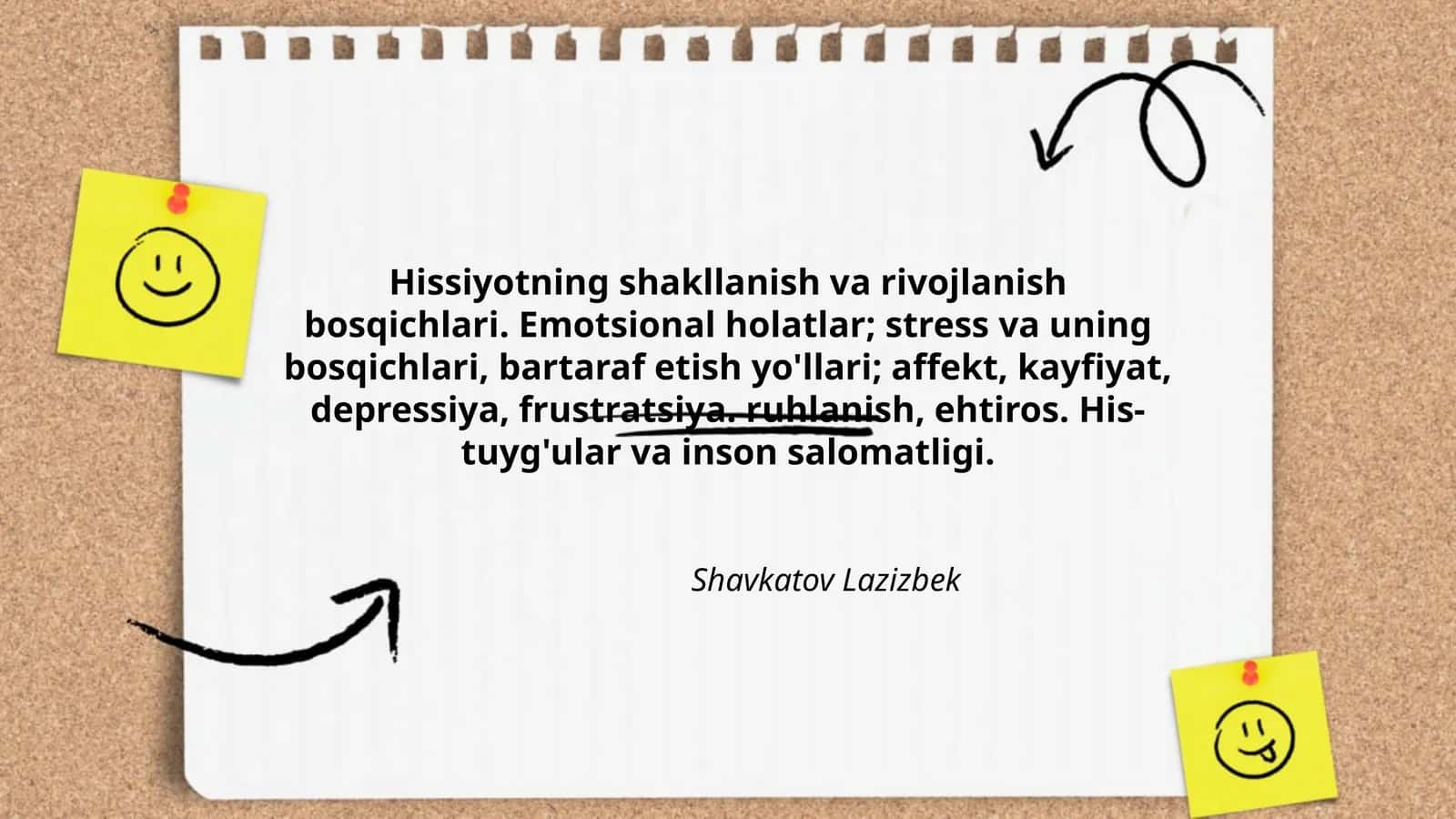 Hissiyotning shakllanish va rivojlanish bosqichlari 1