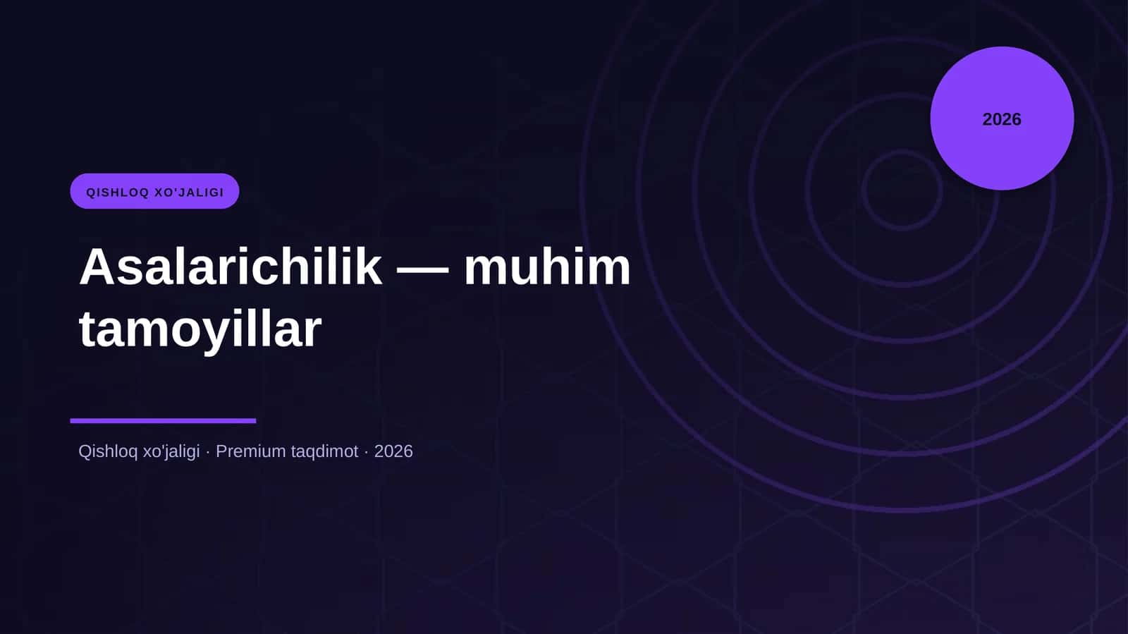 Asalarichilik — muhim tamoyillar 1