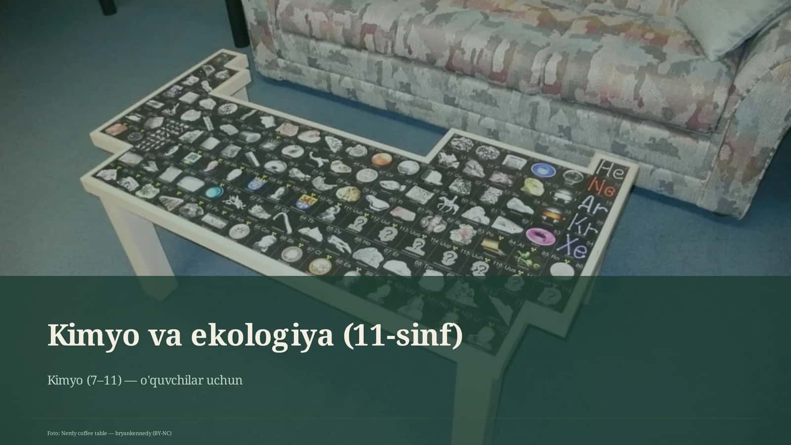 Kimyo va ekologiya (11-sinf) 1
