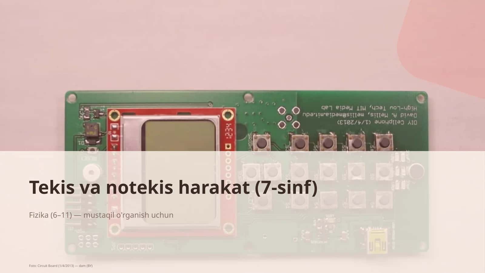 Tekis va notekis harakat (7-sinf) 3