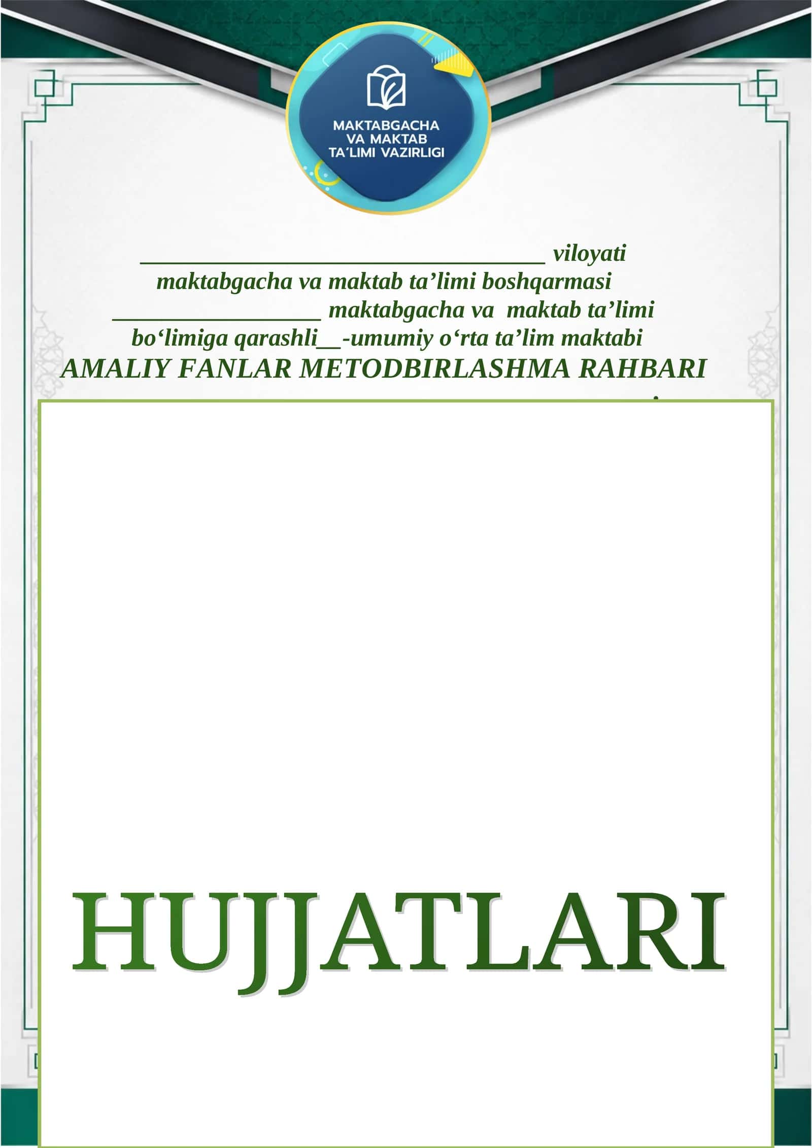 AMALIY FANLAR METODBIRLASHMA RAHBARI 1