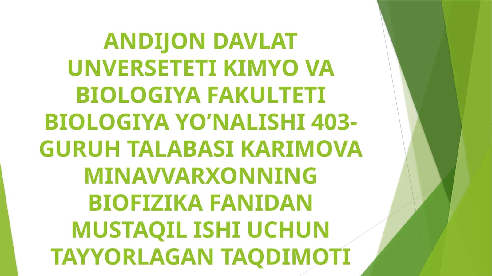 ODDIY FERMENTLAR JARAYONLARNING KENETIKASI.MICHAELIS TENGLAMASI VA UNING O’ZGARTIRILGAN SHAKLLARI 1