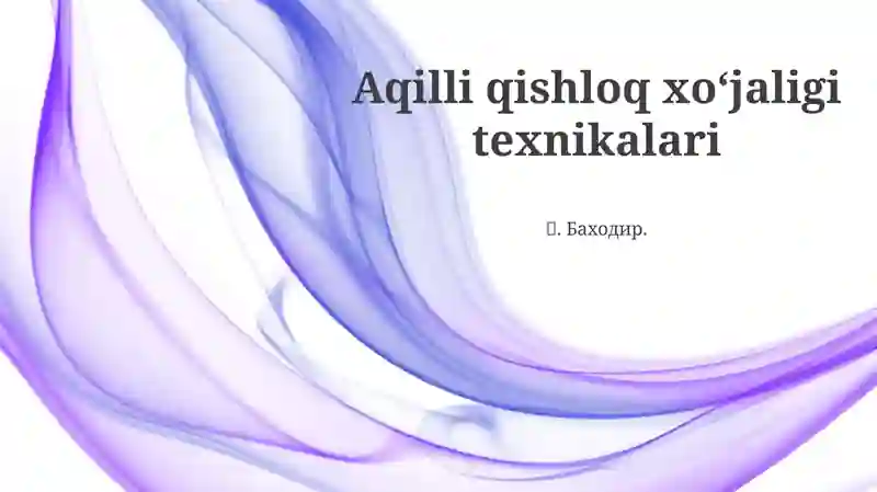 Aniq qishloq xo'jaligi texnologiyalari