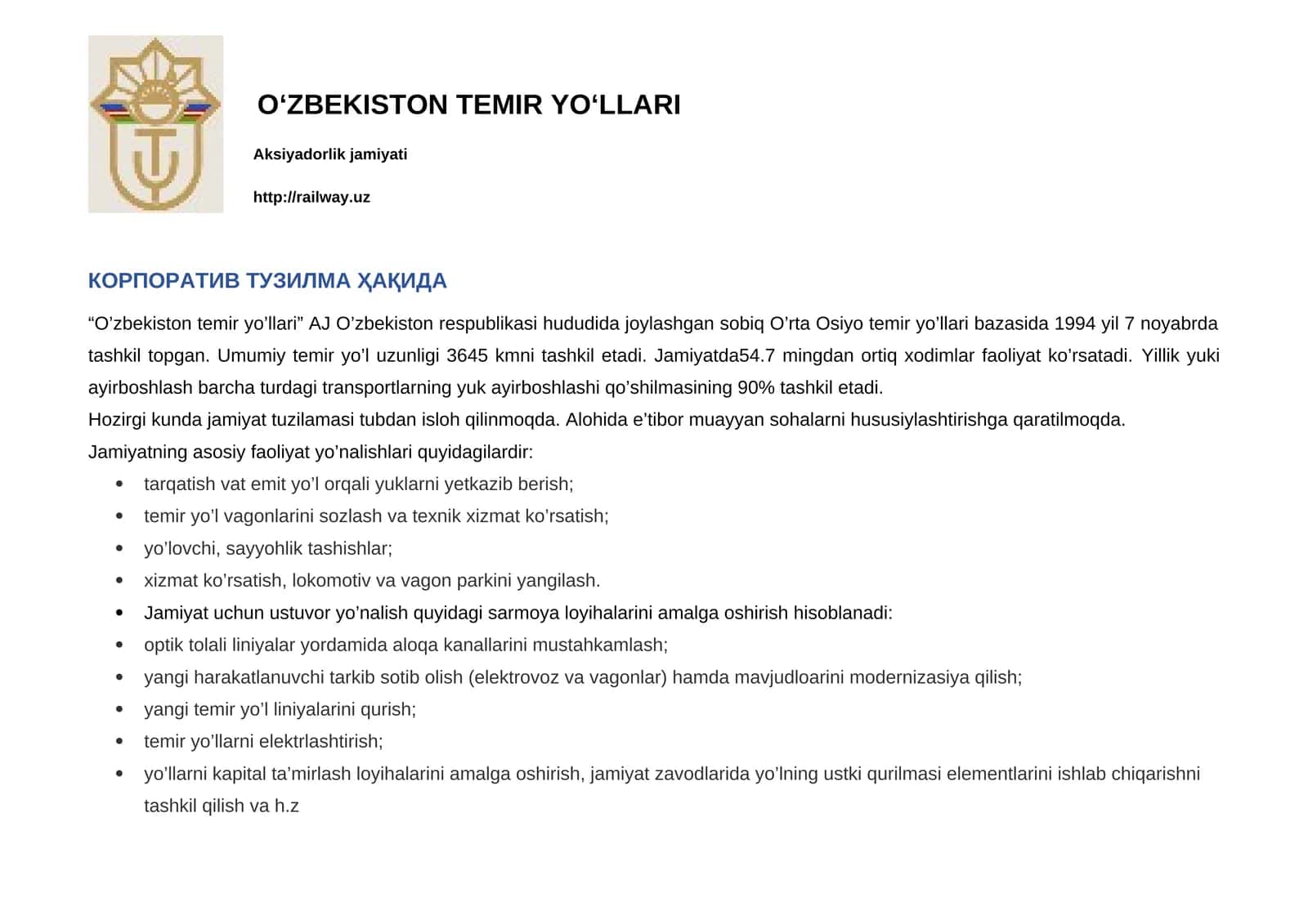 KORPORATIV TUZILMA HAQIDA 1