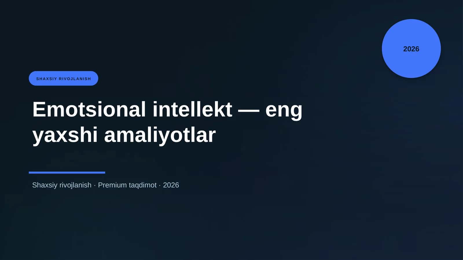 Emotsional intellekt — eng yaxshi amaliyotlar 1