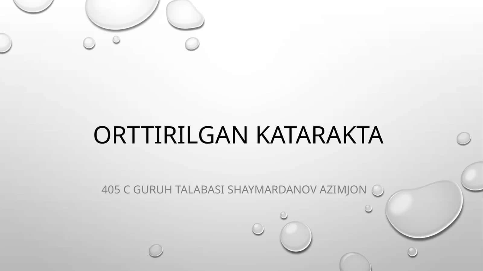 ORTTIRILGAN KATARAKTA 1