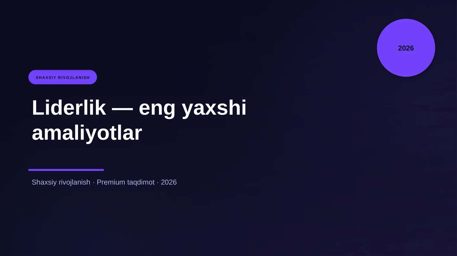 Liderlik — eng yaxshi amaliyotlar 1
