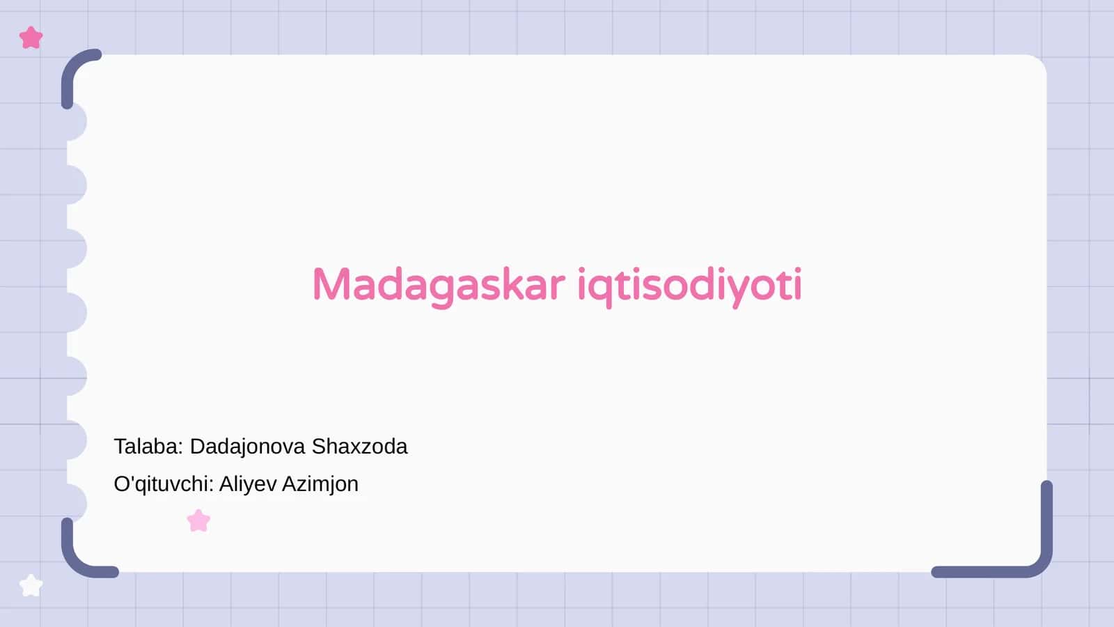 Madagaskar iqtisodiyoti 1