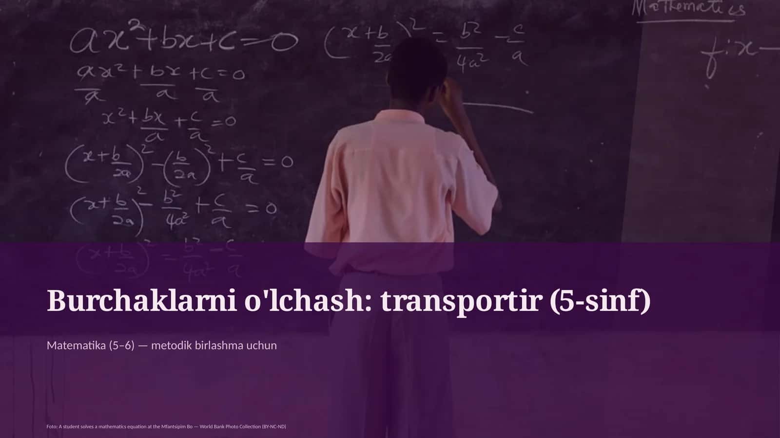 Burchaklarni o'lchash: transportir (5-sinf) 1
