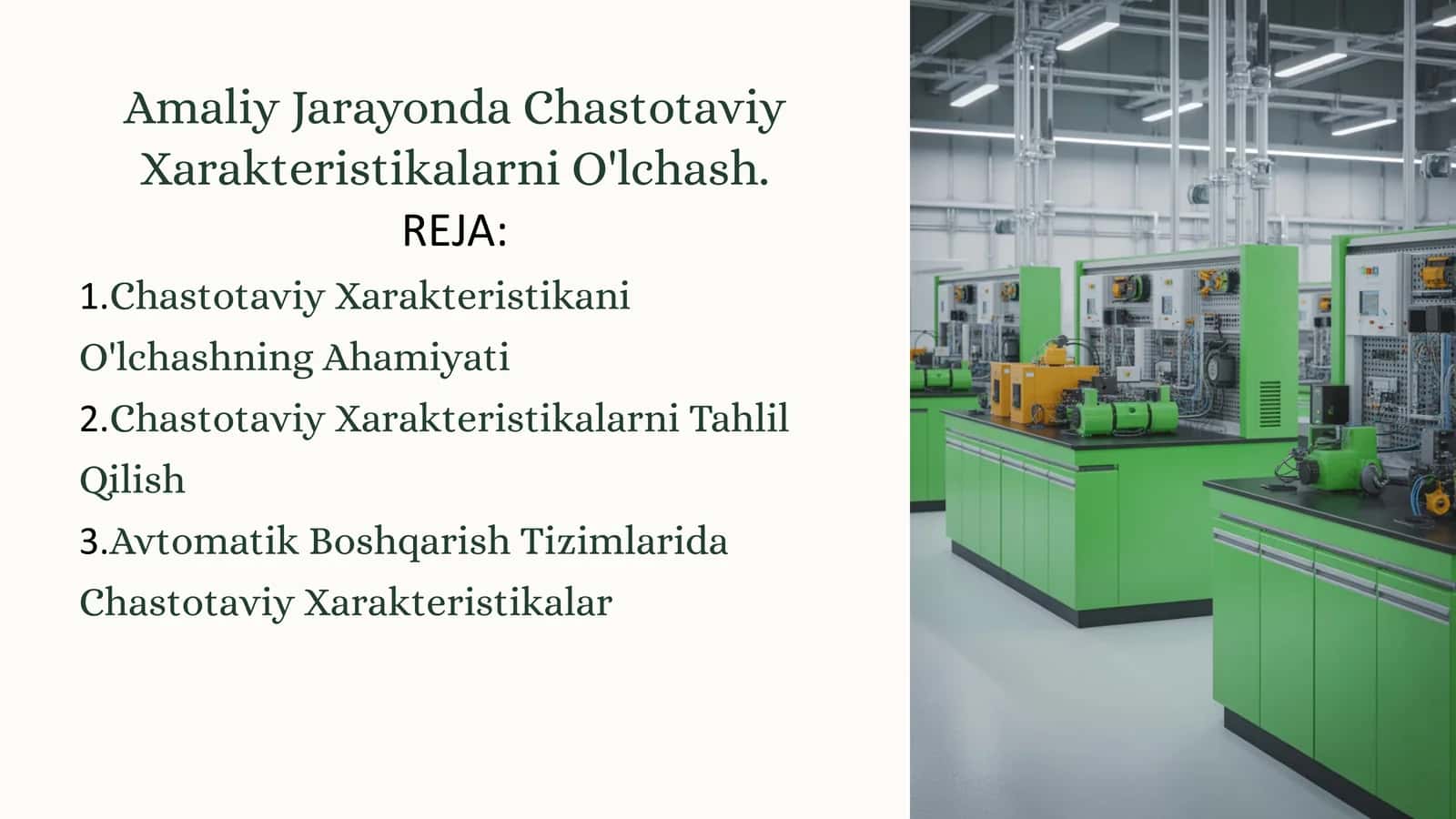 Chastotaviy Xarakteristika O'lchash 1