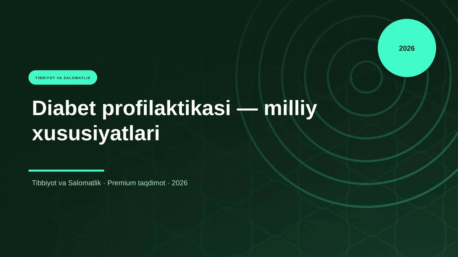 Diabet profilaktikasi — milliy xususiyatlari 1